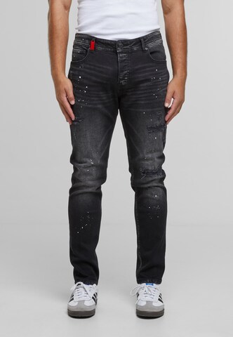 2Y Premium Slimfit Jeans 'Mateo' in Schwarz: Vorderseite