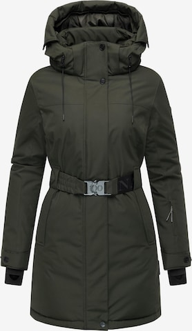 Cappotto invernale 'Frostkuss 14' di NAVAHOO in verde: frontale
