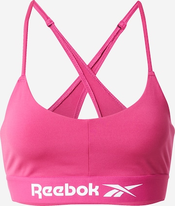 Reebok Bustier Sport-BH in Pink: predná strana