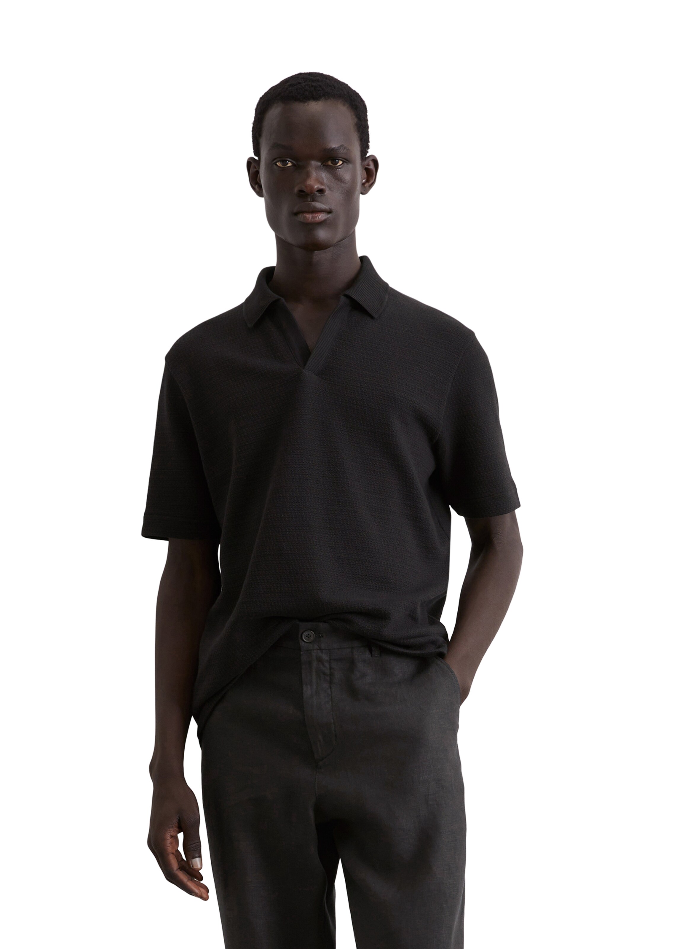 Marc O'Polo Shirt in Zwart: voorkant