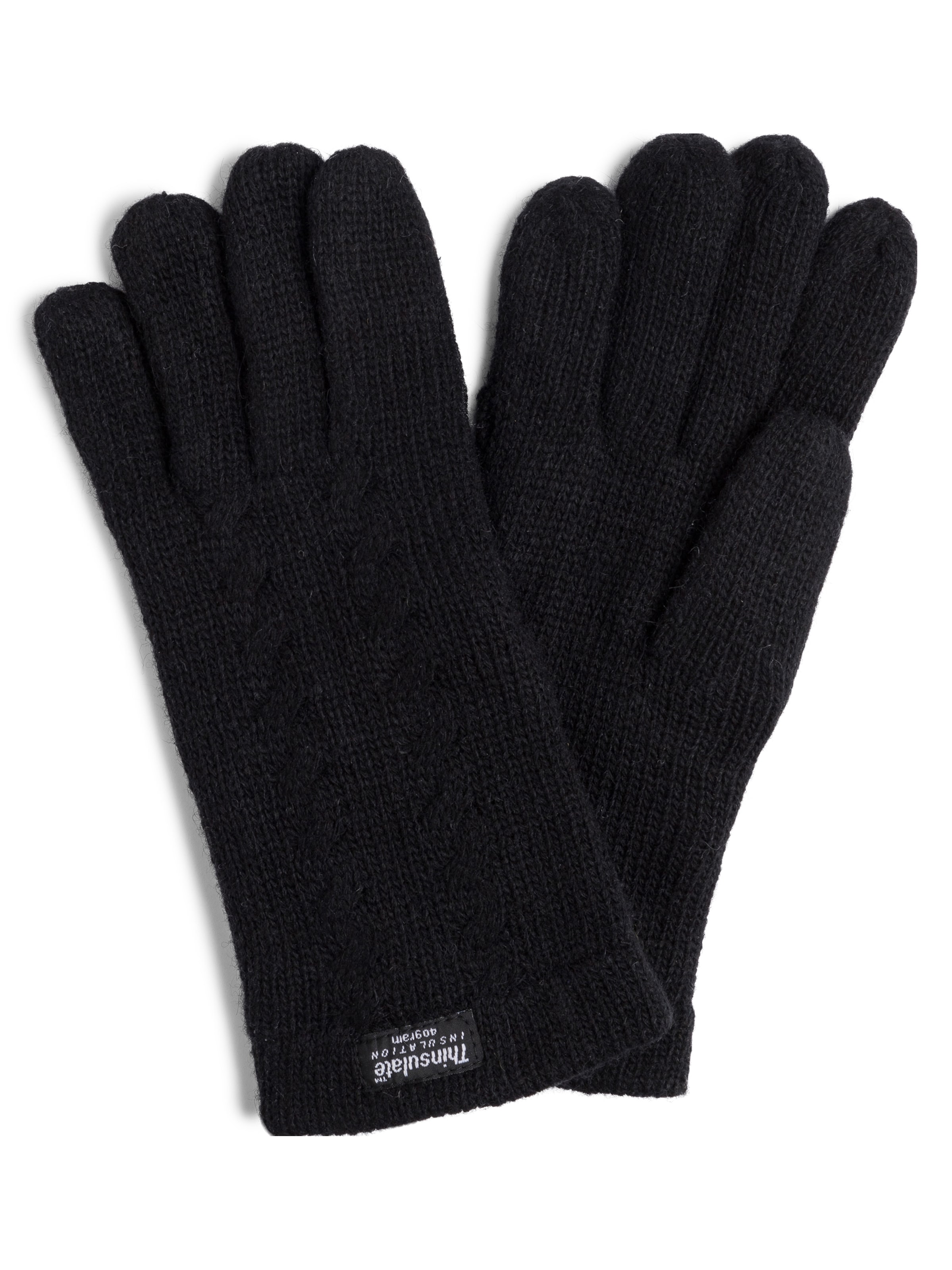 eem Full Finger Gloves in Black: front