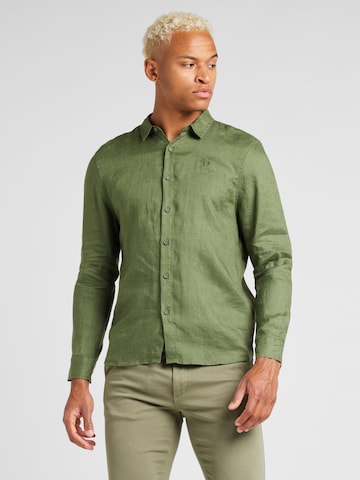 Coupe regular Chemise 'LUIS' Key Largo en vert : devant