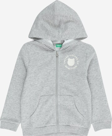 UNITED COLORS OF BENETTON - Sudadera con cremallera en gris: frente