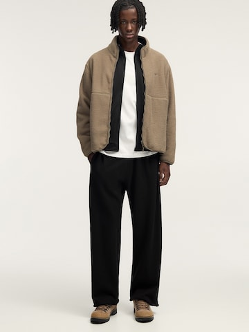 Pull&Bear Fleecejacke in Grau