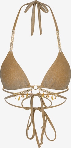 Moda Minx Bikini top 'Lumiere' in Gold: front