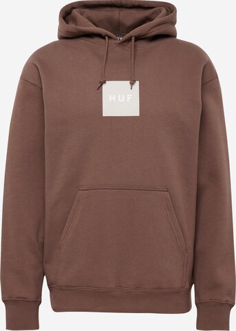 HUF Sweatshirt in Bruin: voorkant