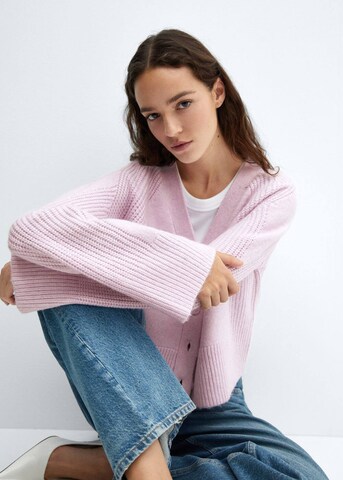 MANGO Cardigan 'Confundo' i lilla