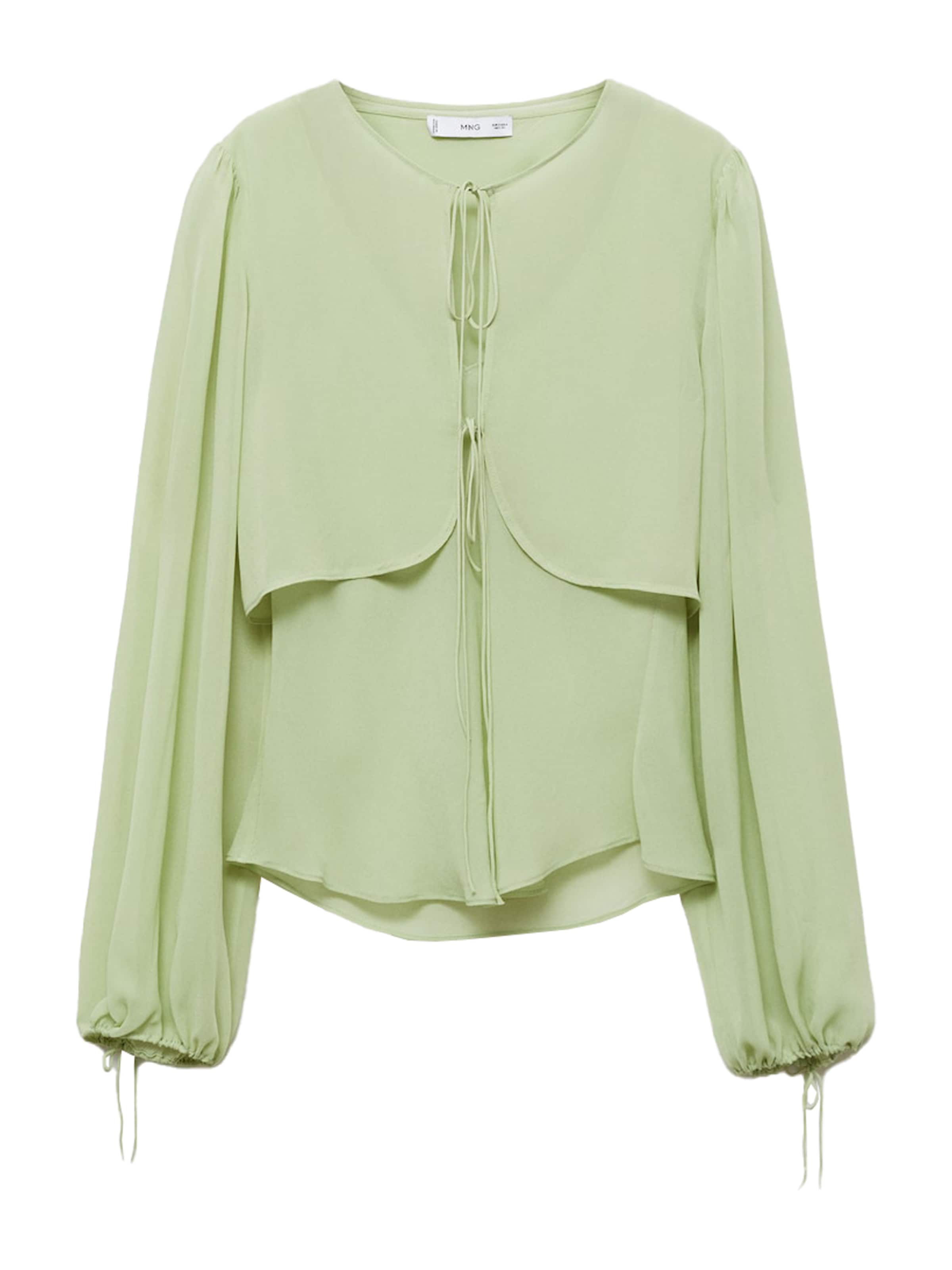 MANGO Blus 'Springy' i grön: framsida
