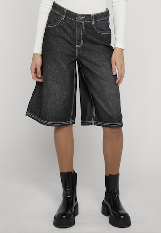 Urban Classics - Pierna ancha Vaquero en negro: frente