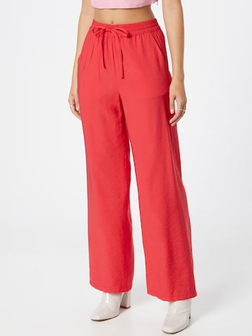 SISTERS POINT Široke hlačnice Hlače 'ELLA-PA3' | rdeča barva: sprednja stran