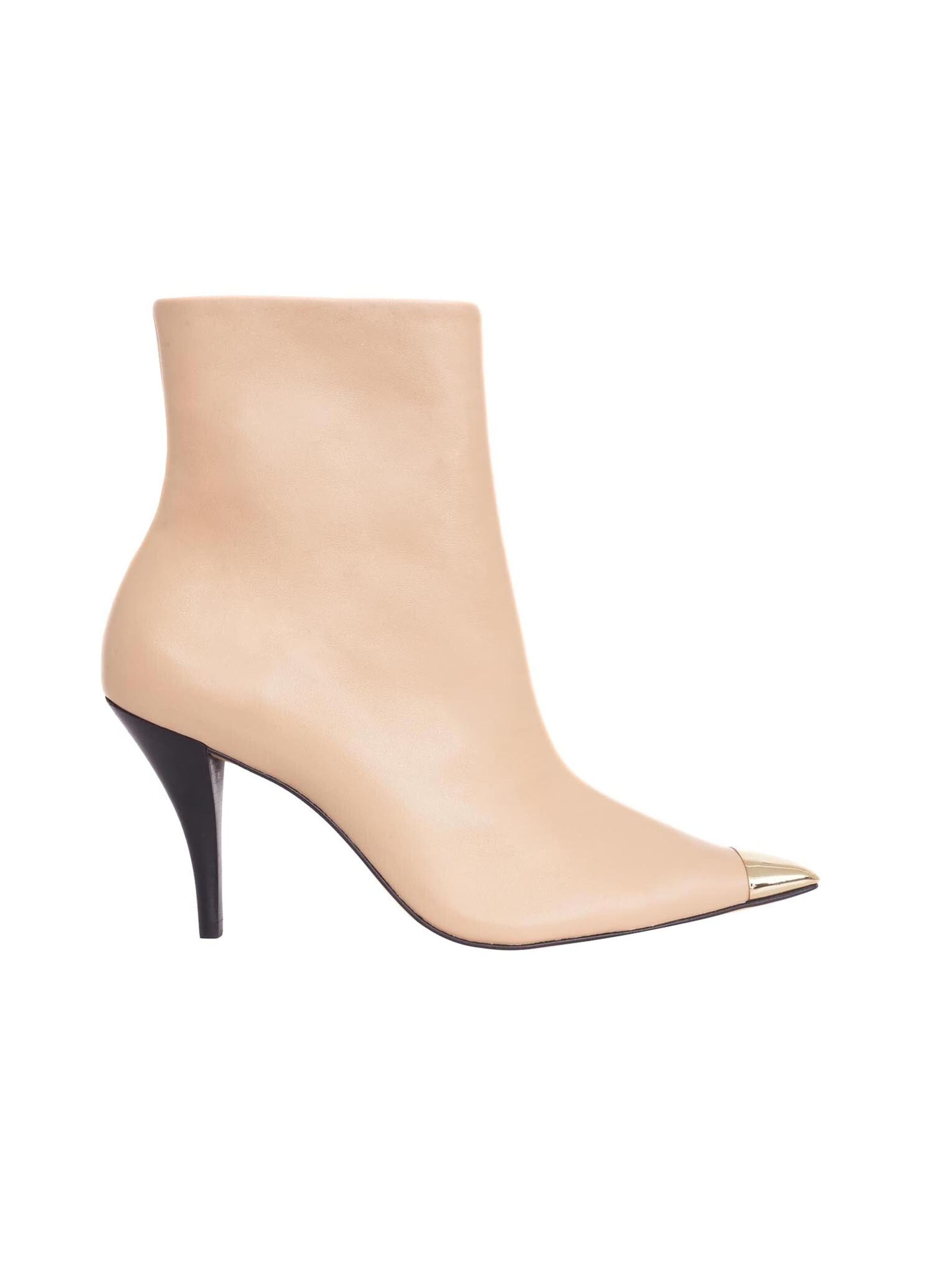 Mangara Atelier - Botas de tobillo 'Bottines Mangara' en beige: frente