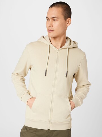 Only & Sons Regular fit Sweat jacket 'CERES' in Beige: front