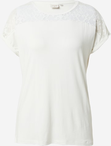 T-shirt Cream en blanc : devant