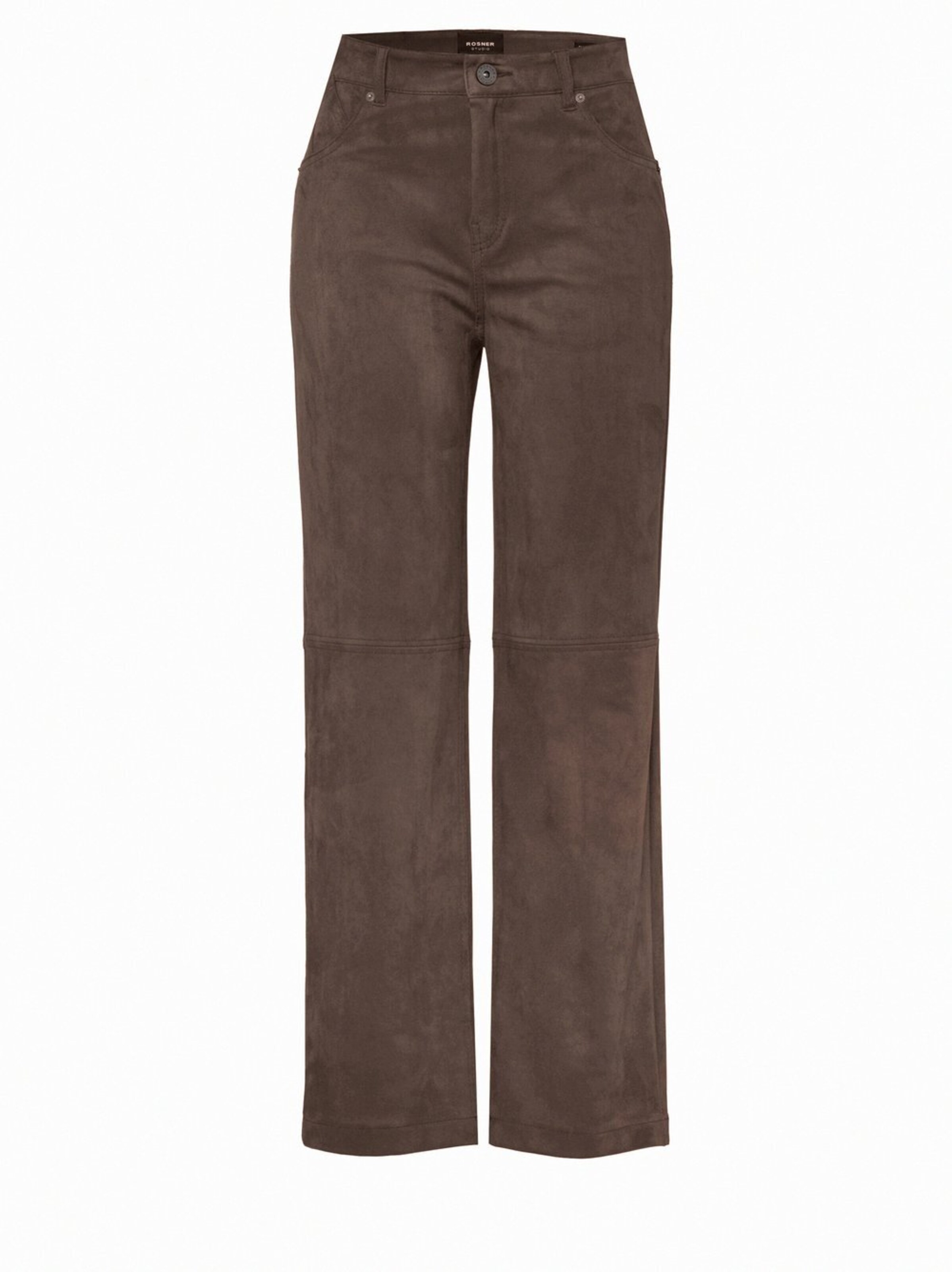 Rosner Loose fit Pants ' Audrey' in Brown: front