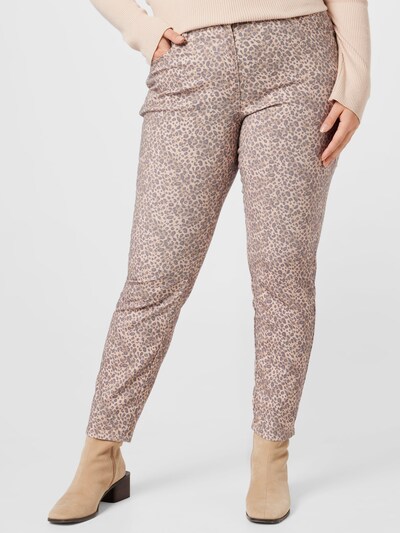 SAMOON Hose in braun / cappuccino / hellbraun, Modelansicht