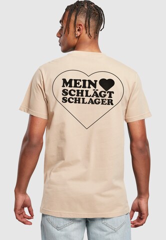 Merchcode Shirt 'Herz' in Beige: front