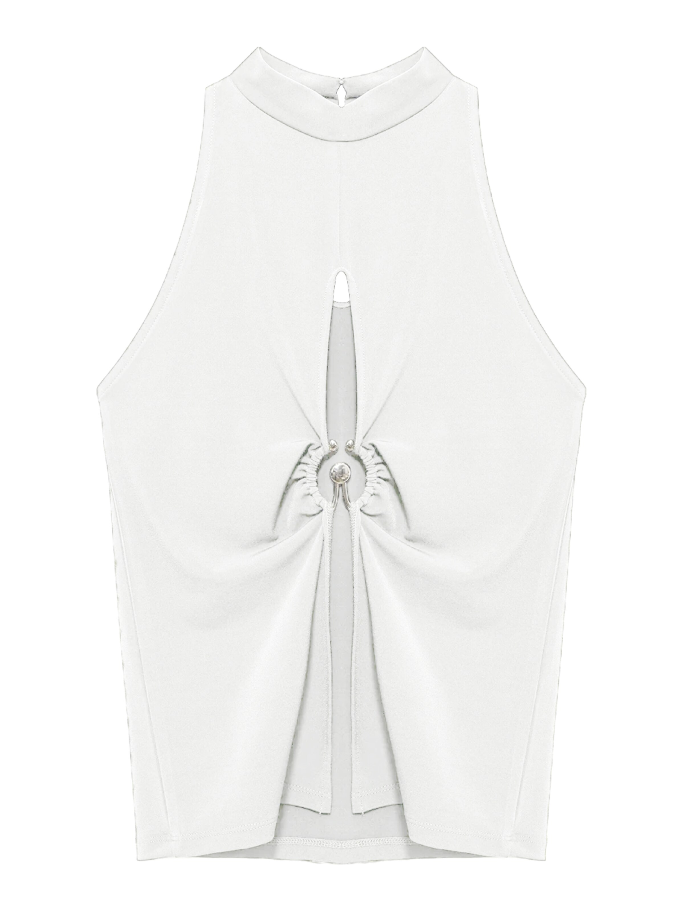 No Matter What Top in Beige: voorkant