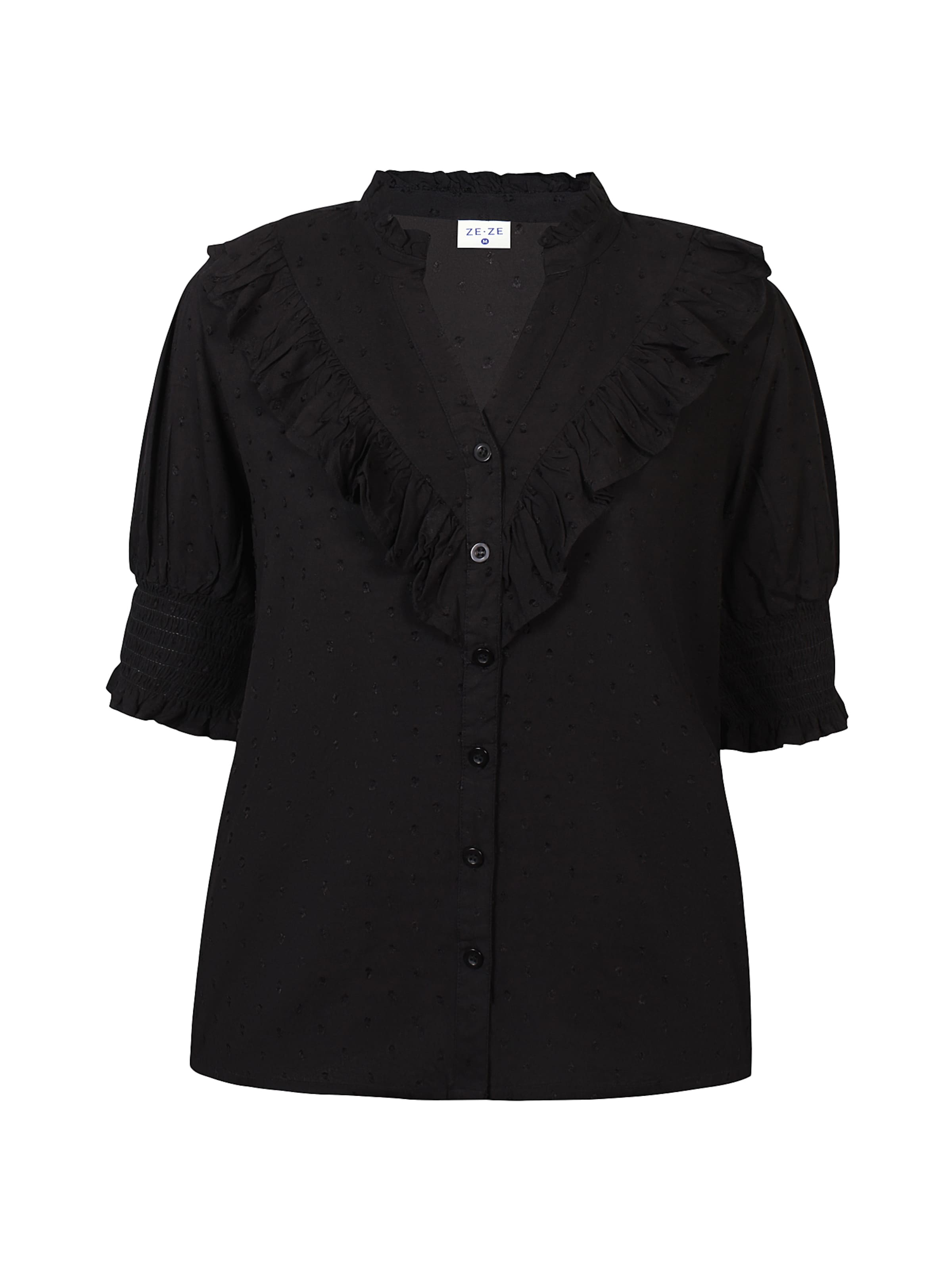 ze-ze Blouse 'Franca' in Black: front