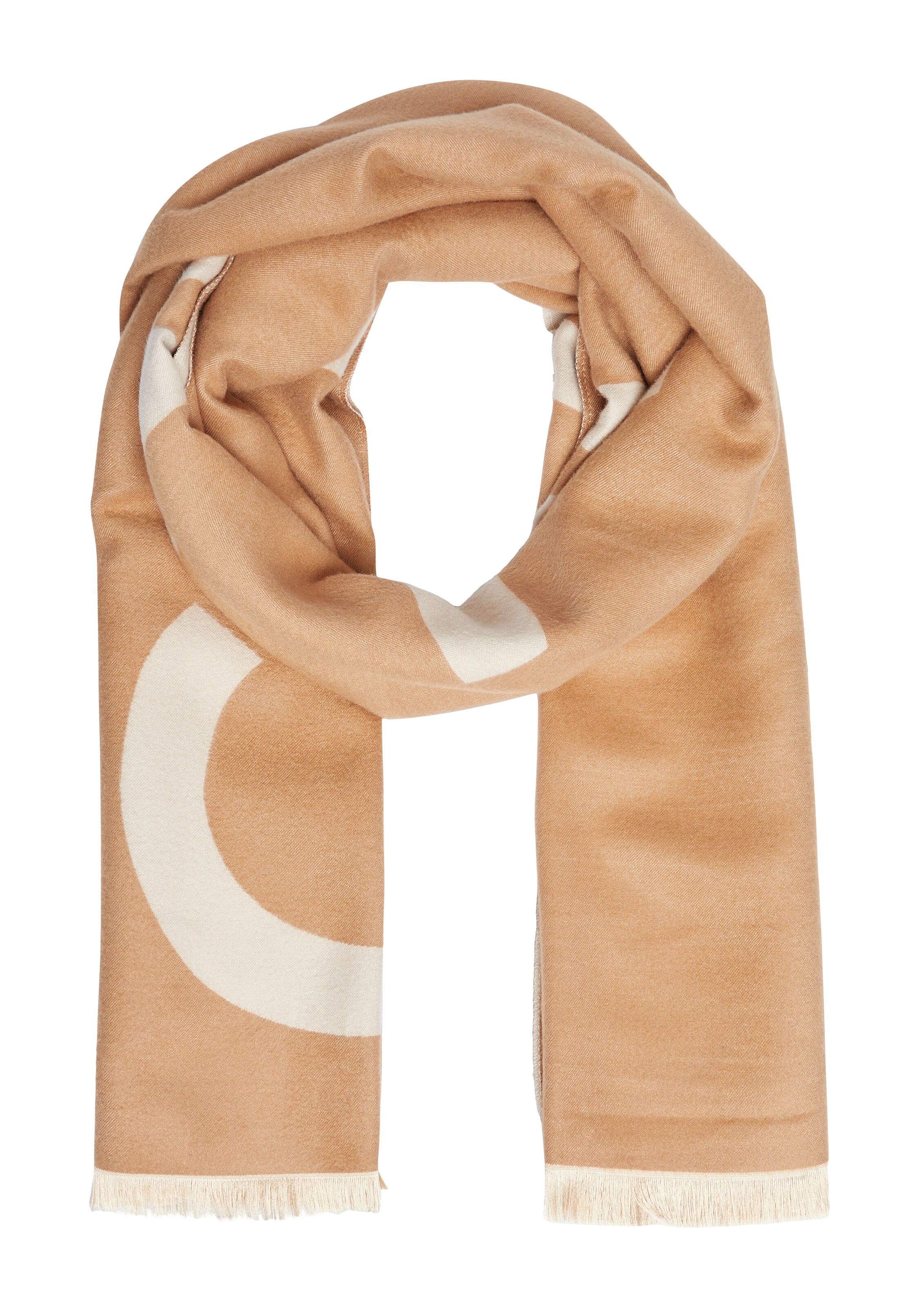 COMMA Tuch in hellbraun / weiß, Produktansicht