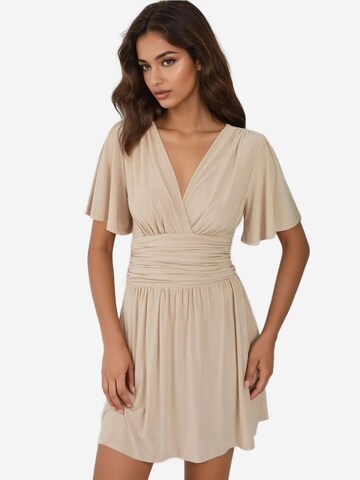 Hiccup Kleid in Beige: Vorderseite