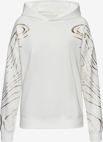 Sweat-shirt LASCANA ACTIVE en blanc : devant