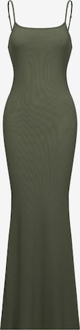 cfab (formerly creamy fabrics) Klänning 'Ribbed Cami Maxikleid' i grön: framsida