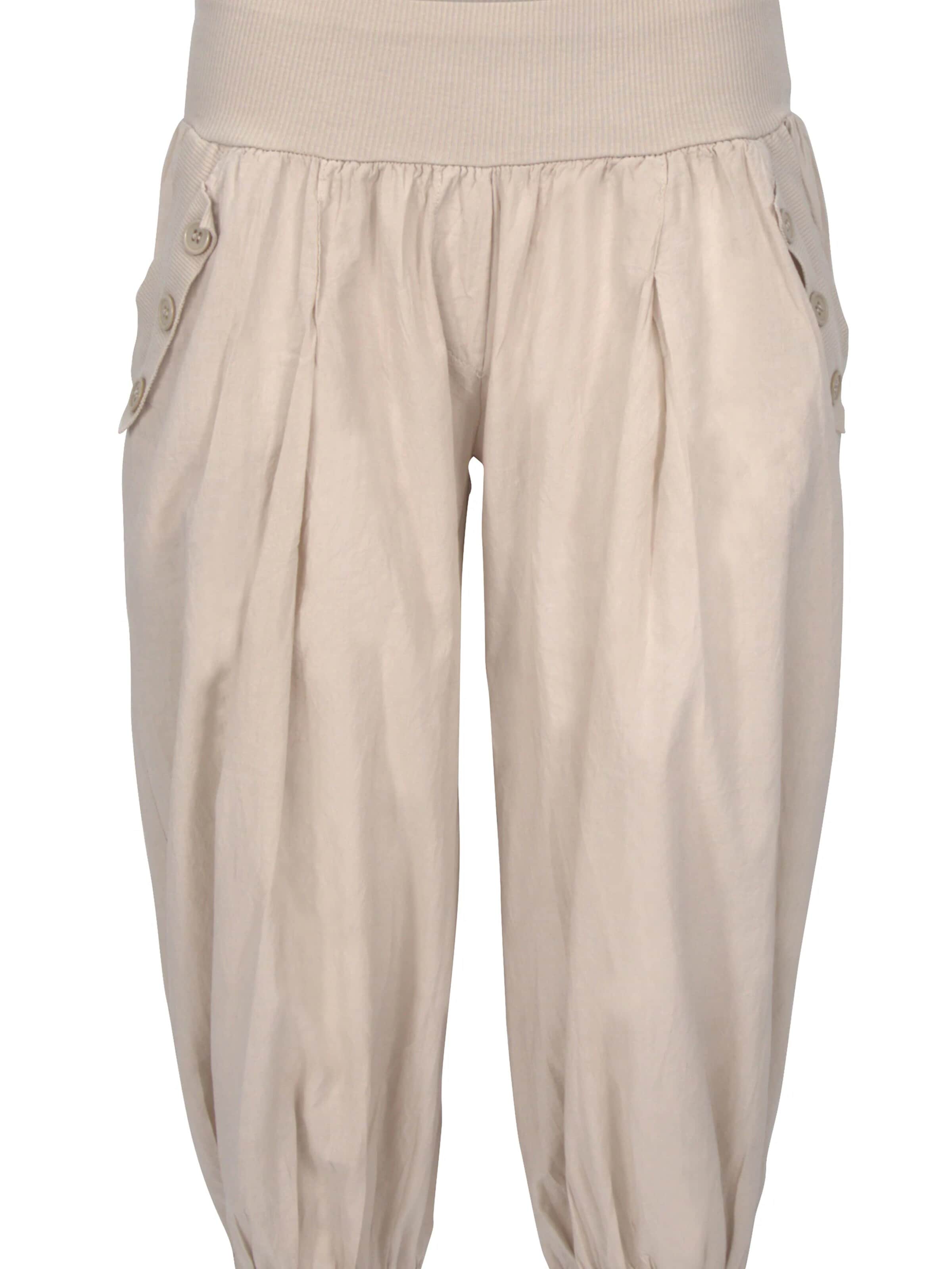 malito more than fashion Harem Pants in Beige: front