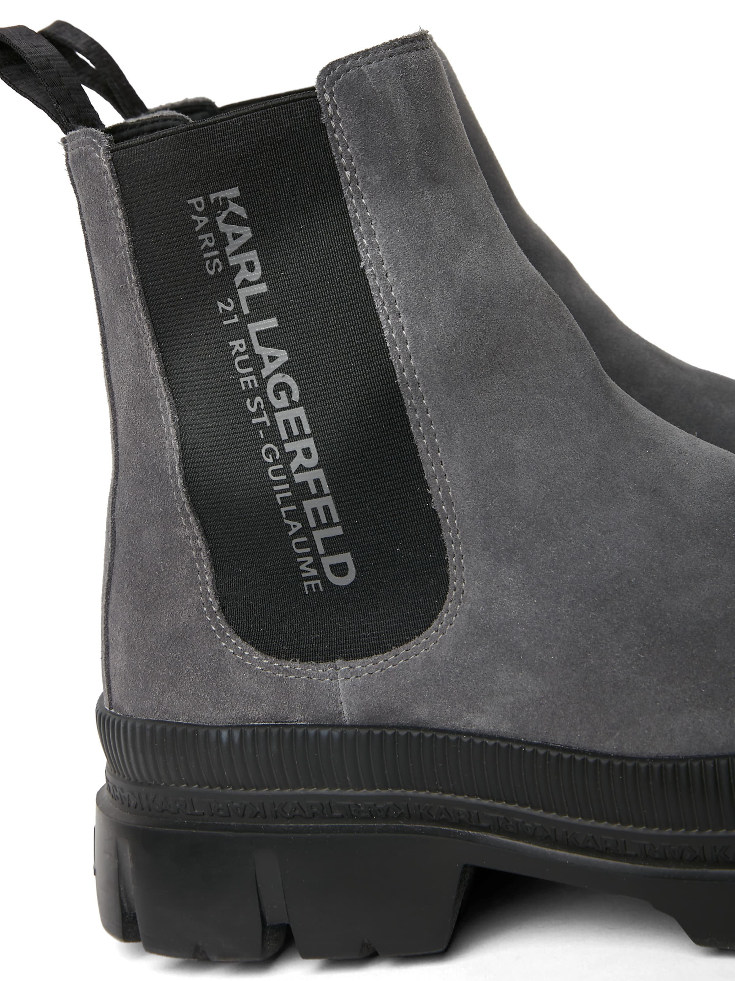 KARL LAGERFELD JEANS Chelsea boty 'Trekka' – šedá