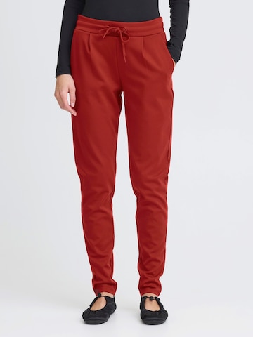 ICHI Tapered Hose 'IH Kate' in Braun: Vorderseite