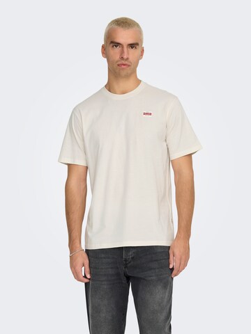 Maglietta 'ONSDAWSON' di Only & Sons in bianco