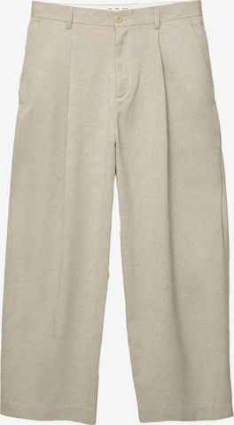 Pull&Bear Szeroka nogawka Cygaretki w kolorze beżowy: przód