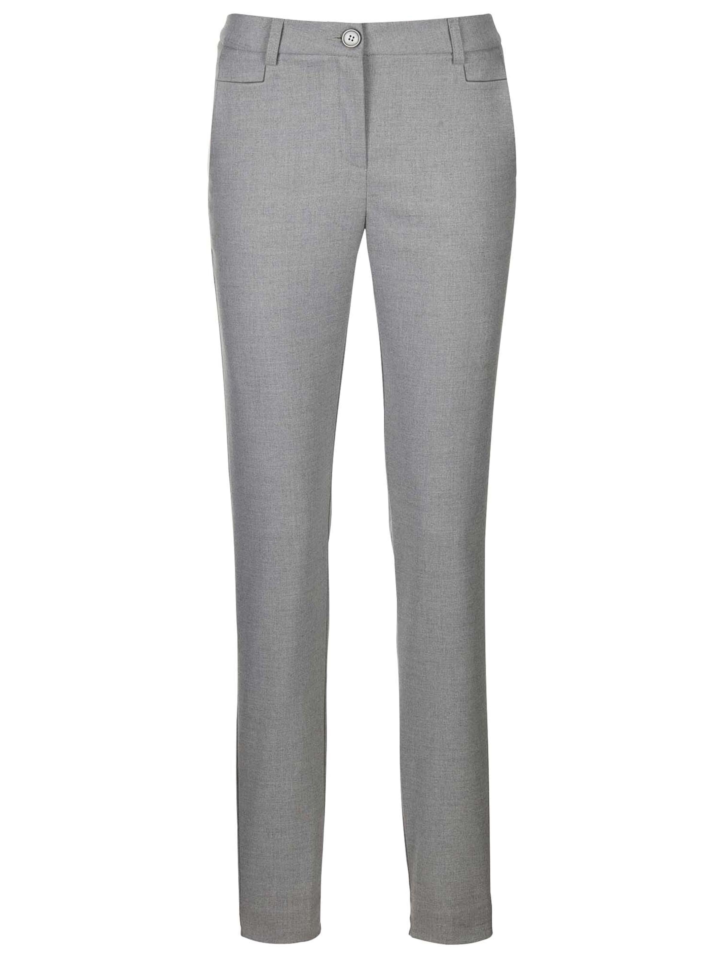 MADELEINE Slimfit Hose in Grau: Vorderseite