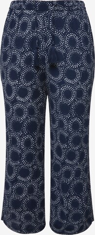 Ulla Popken Wide leg Broek in Blauw: voorkant