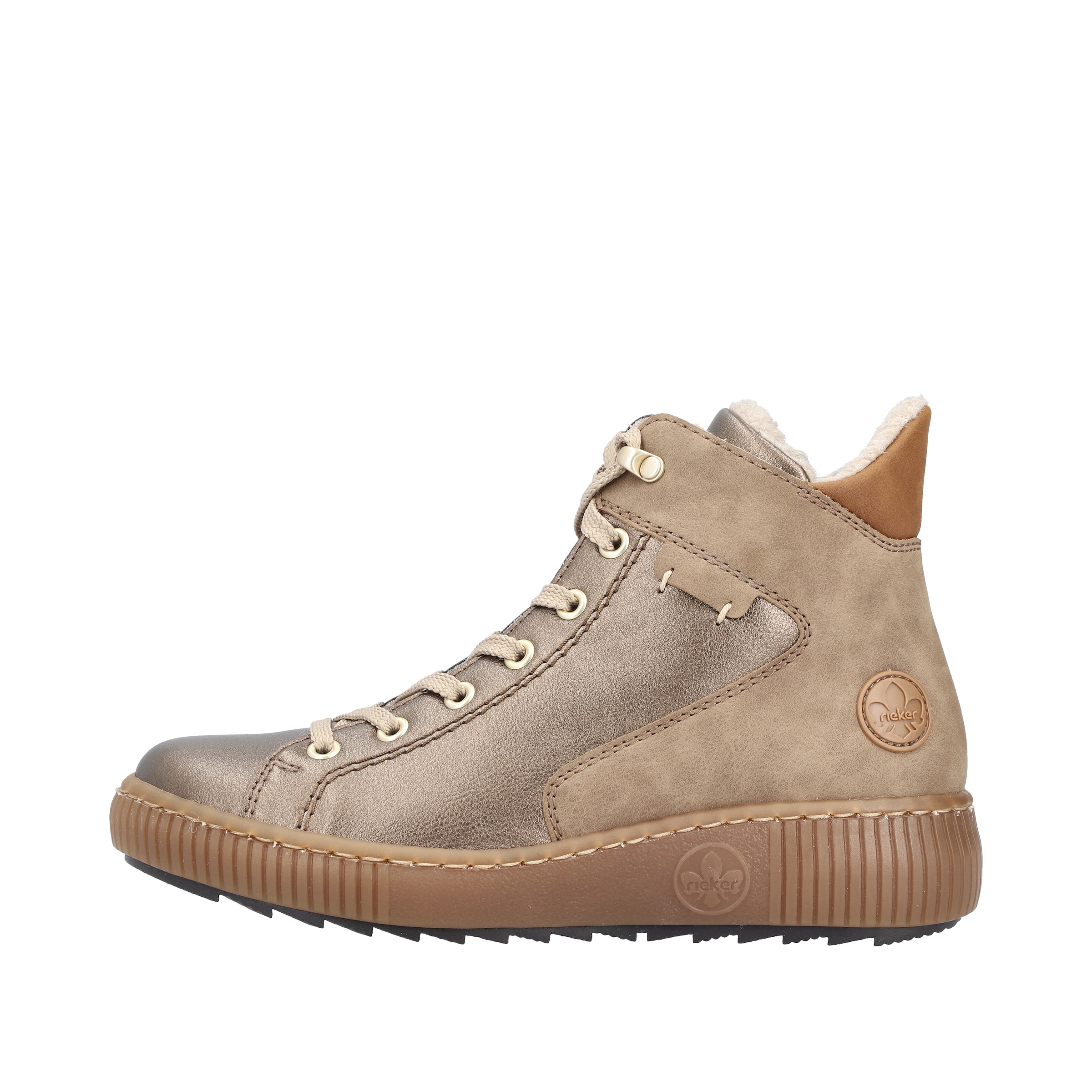 Rieker Schnürstiefel in Bronze