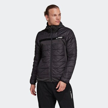 ADIDAS TERREX Outdoor jacket 'Multi Hybrid Insulated' in Black: front