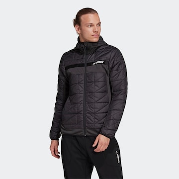 ADIDAS TERREX Outdoorjas 'Multi Hybrid Insulated' in Zwart: voorkant