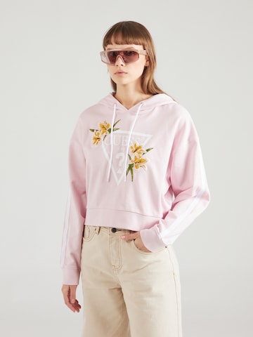 GUESS Sweatshirt 'ZOEY' in Pink: front