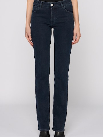 Coupe slim Jean Trussardi en bleu : devant