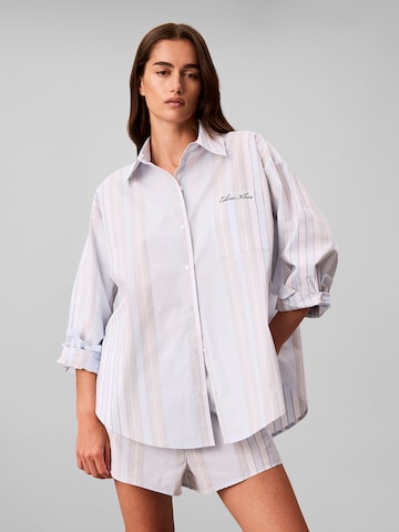Calvin Klein Slaapshirt in Blauw: voorkant