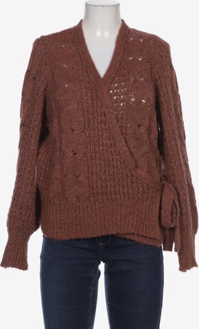 Cream Sweater & Cardigan in M in Brown: front