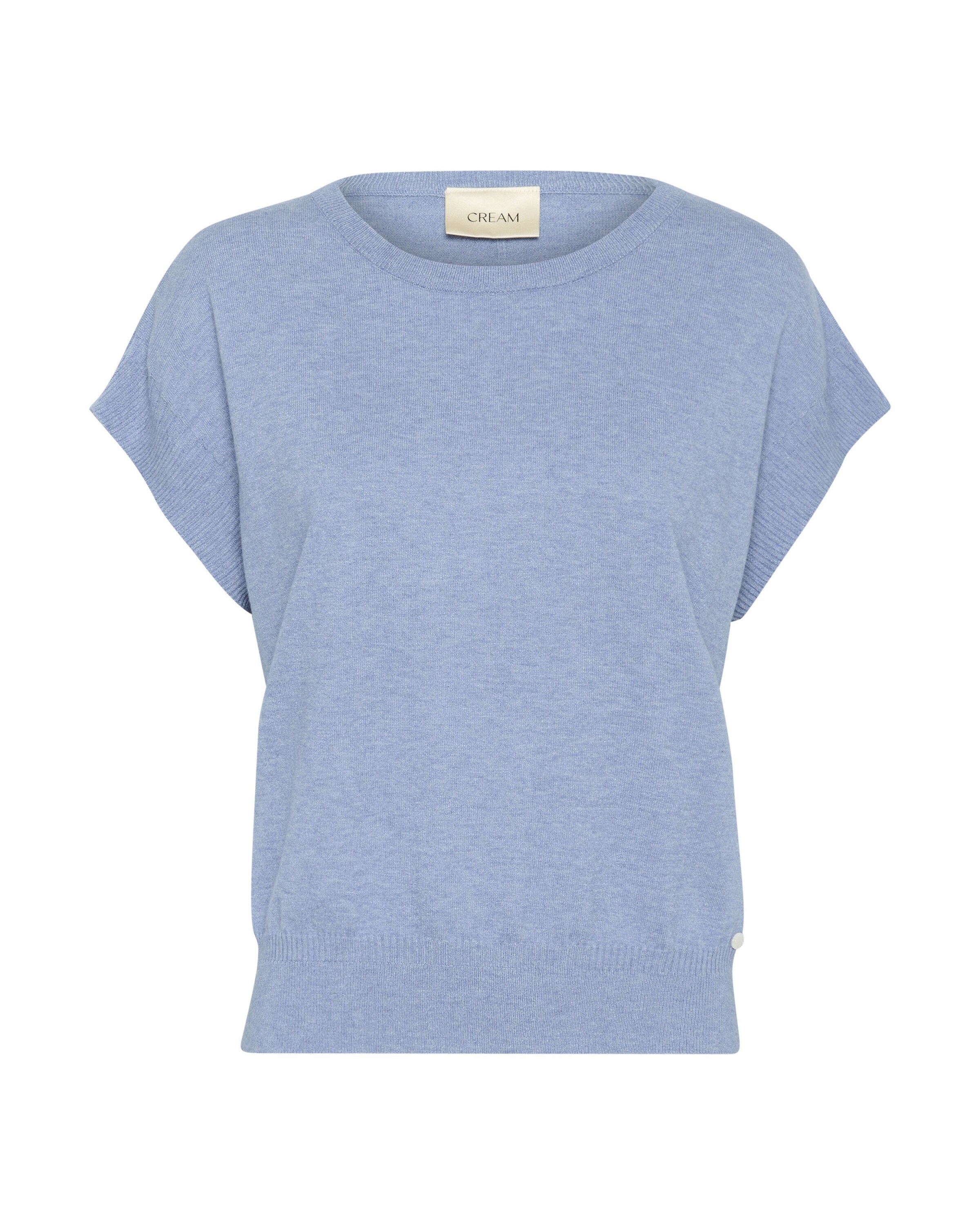 zils Cream Džemperis 'Dela': no priekšpuses