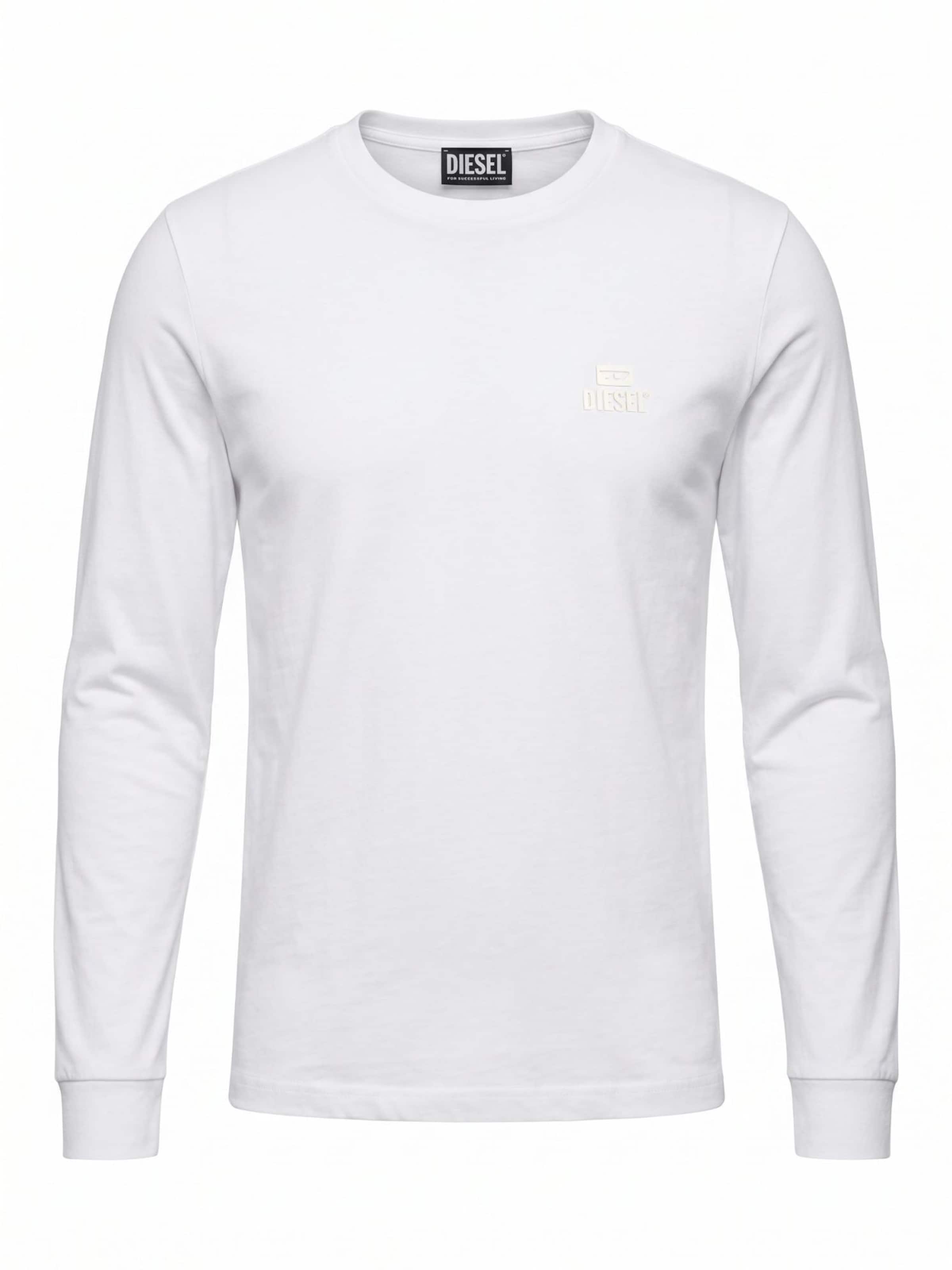 DIESEL - Camisa 'T-DIEGO-LONG-A-R-HD-NEW' em branco: frente