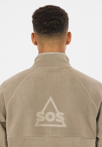 SOS Fleecepullover 'Munson' in Braun