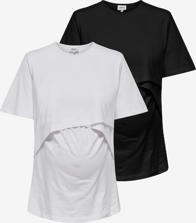 Only Maternity Majica 'OLMONLY' u crna / bijela, Pregled proizvoda