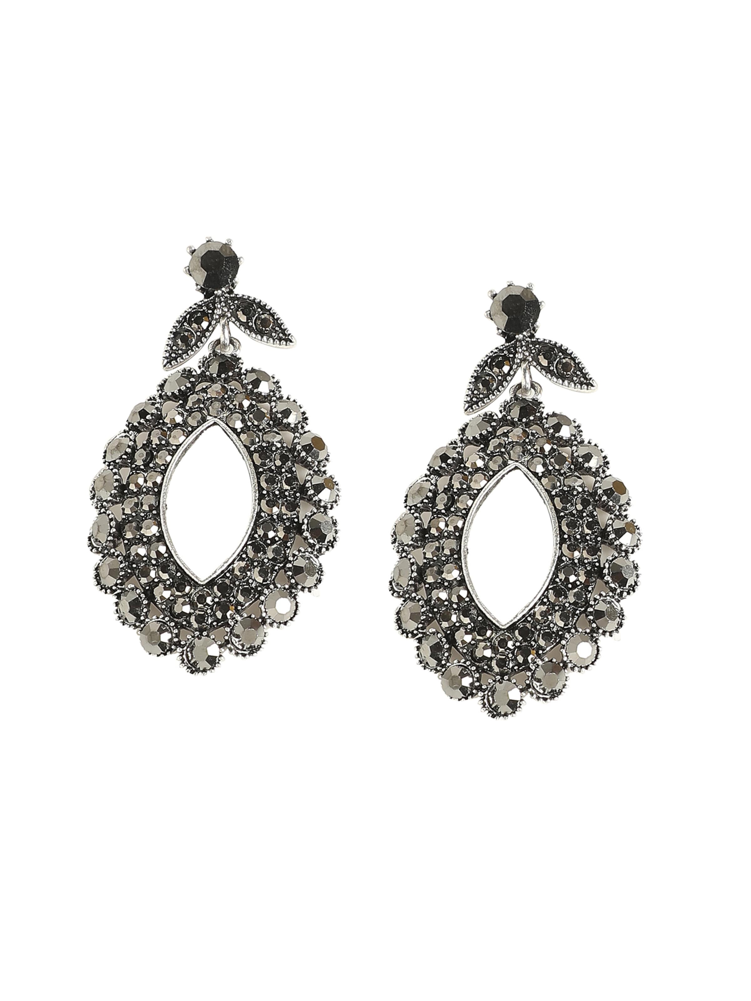 Boucles d'oreilles 'Rencho' SOHI en argent : devant