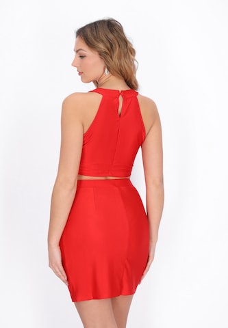 Haut 'Festive' faina en rouge