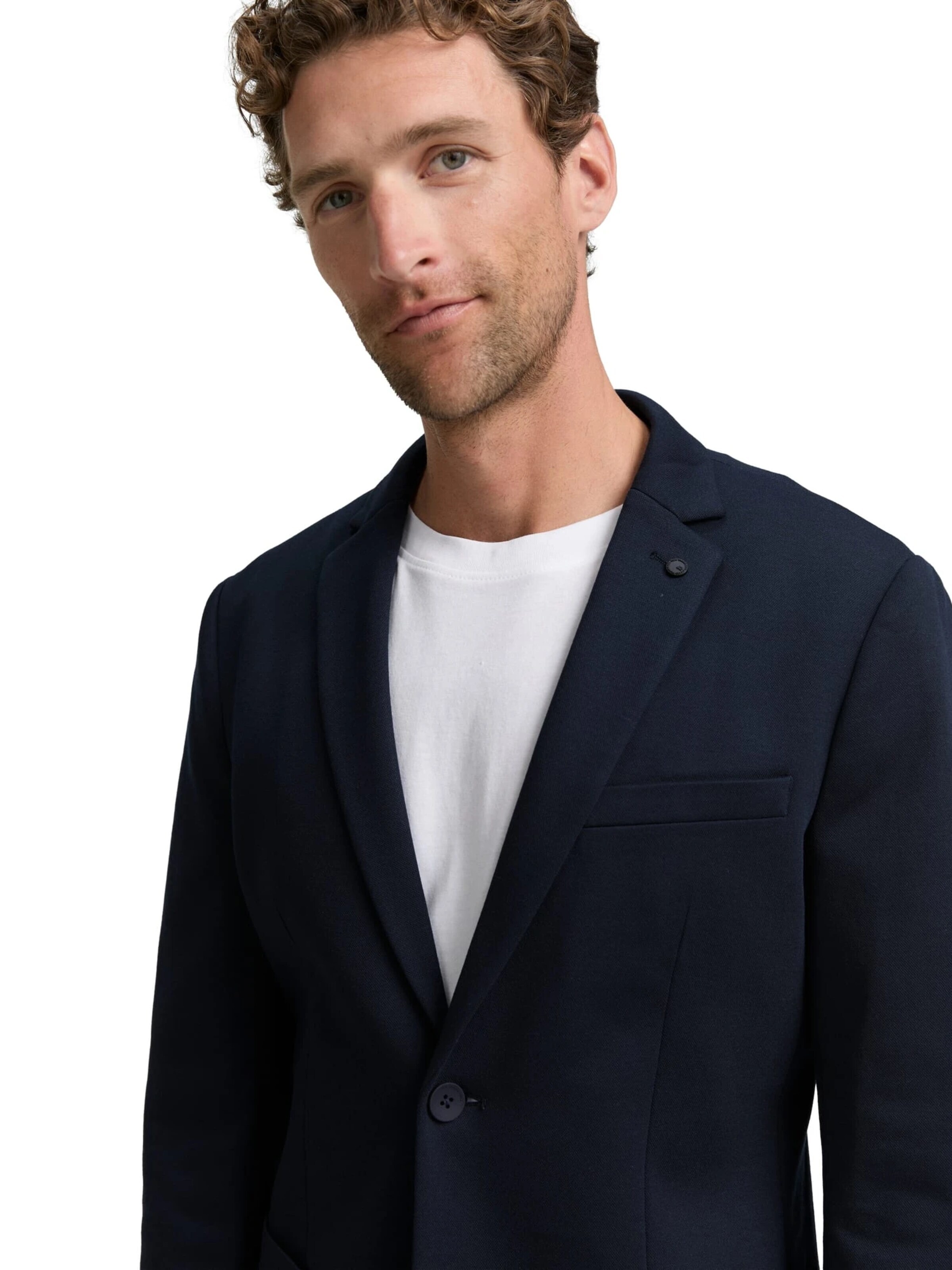 TOM TAILOR Comfort fit Colbert in Blauw: voorkant