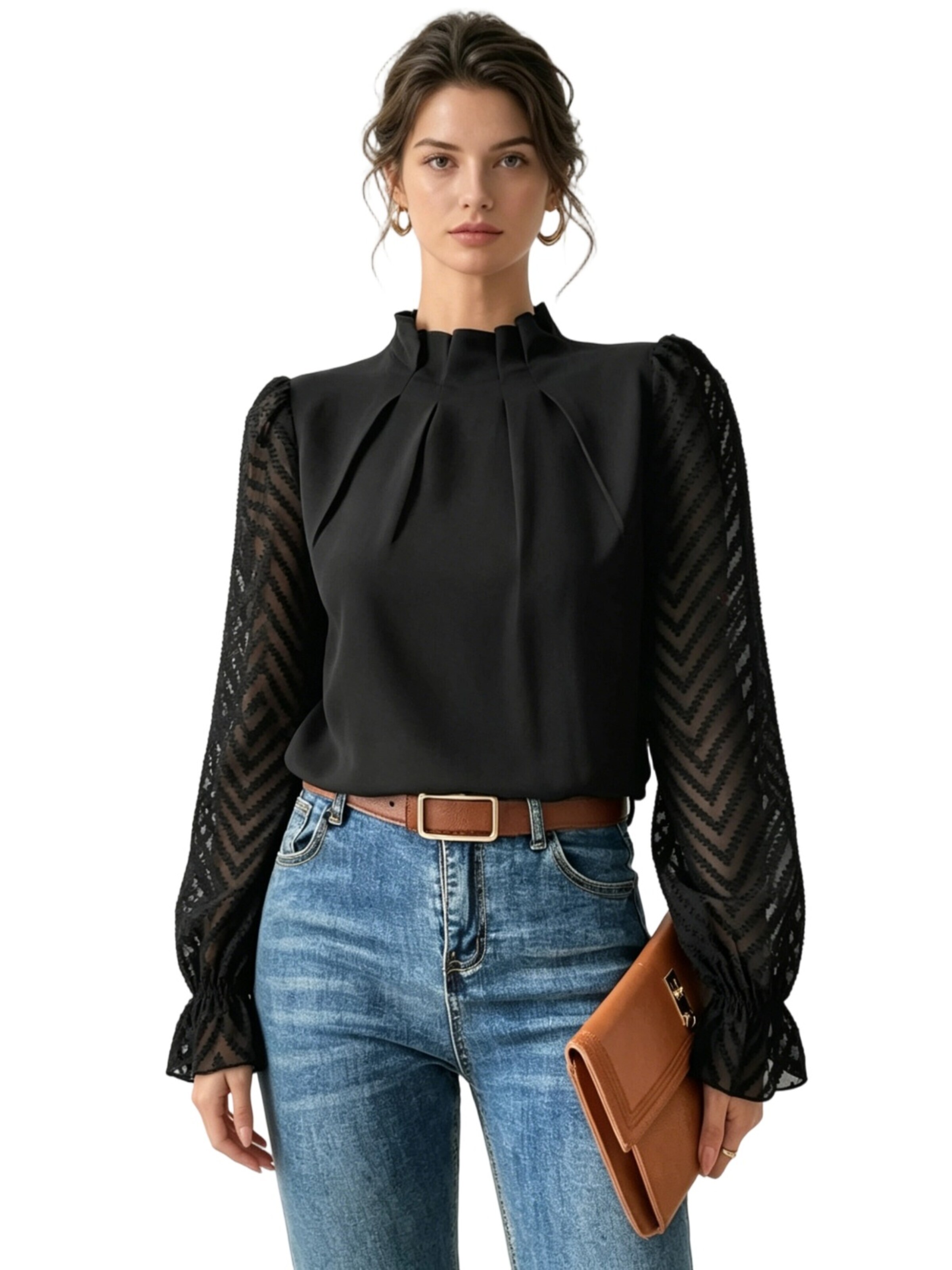 MODIURBAN Top‌‌‌‌‌‌‌‌‌ in Schwarz: Vorderseite