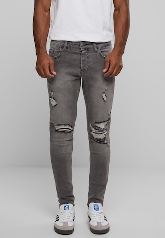 2Y Premium Slimfit Jeans in Grijs: voorkant