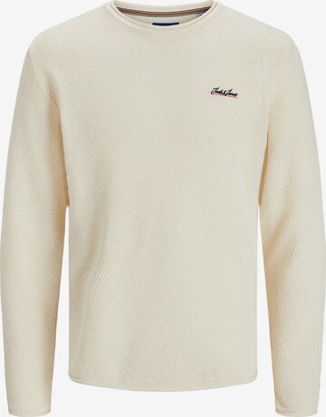 JACK & JONES Sweater 'Paul Tons' in Beige: front